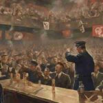 "A Play About Nazi Germany's Rise to Power Loses Sight of Its Main Task", Concept art for illustrative purpose, tags: und tom jacobsons - Monok